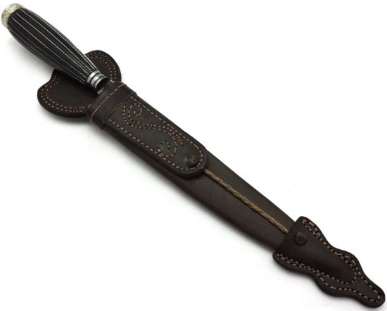 Antiga Faca Solingen Cabo Ébano c/ Alpaca Lâm 20 cm - Xiru das Facas