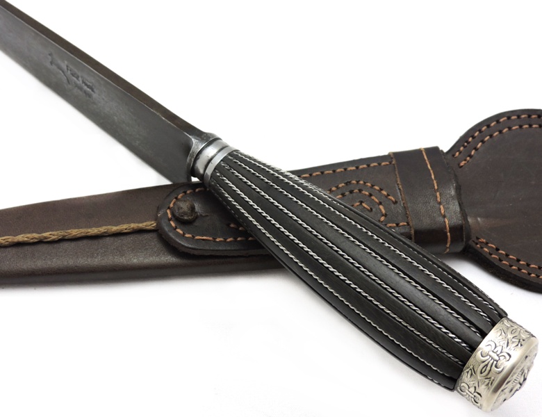 Antiga Faca Solingen Cabo Ébano c/ Alpaca Lâm 20 cm - Xiru das Facas