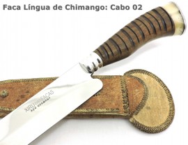 Faca Gaúcha Língua de Chimango Bainha Couro - 11 pol.