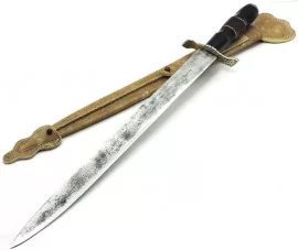 Antiga Alem Schuller, Bainha Couro Cr - Lm. 37 cm.