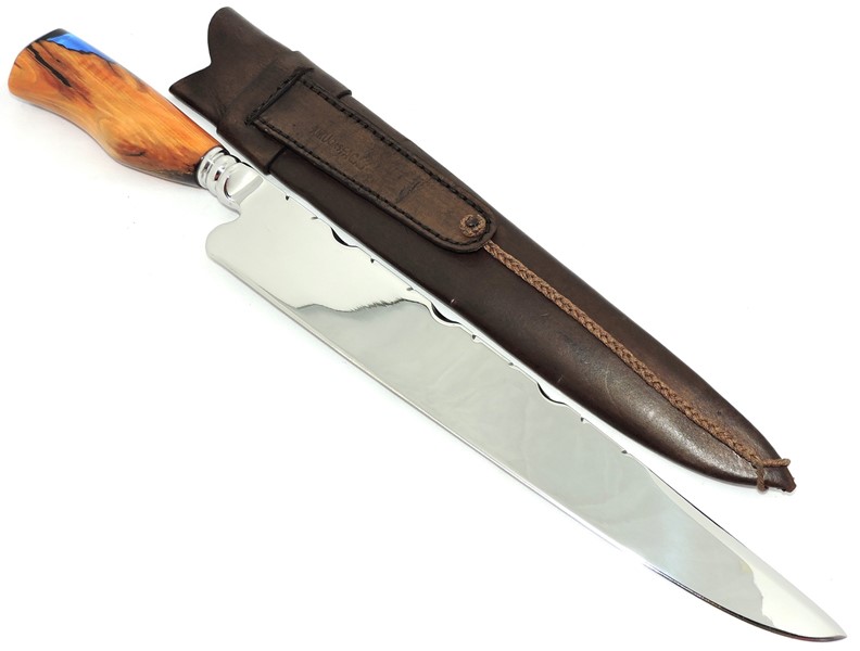 faca churrasqueira, forjada 12 pol de lamina