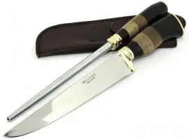 Faca Premium, Chaira Cromo Van�dio Lisa - 8 pol.