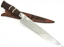 Faca para Churrasco Artesanal - Forjada A�o Cir�rgico 8 pol.